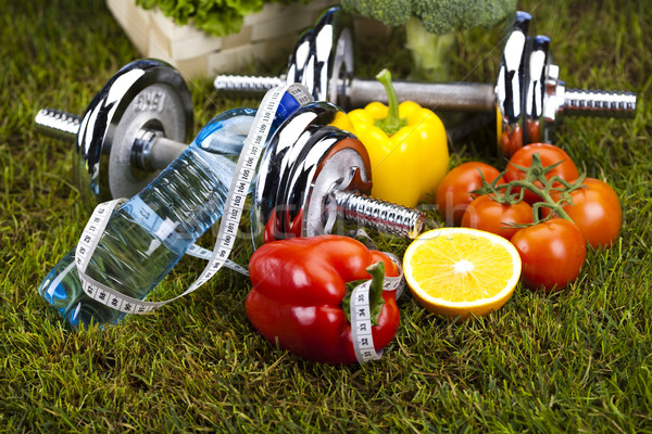 Vitamin fitnessz diéta zöld fű egészség energia Stock fotó © JanPietruszka