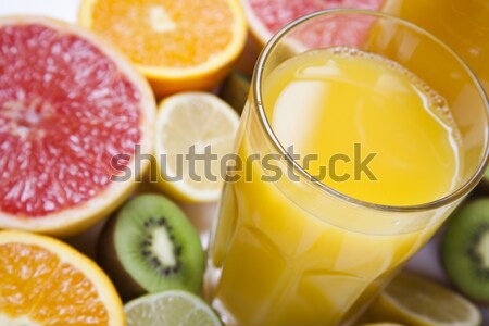 Horloge vruchten eten kopen heldere kleurrijk Stockfoto © JanPietruszka