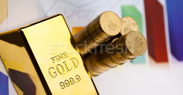 Gold bars background Stock photo © JanPietruszka
