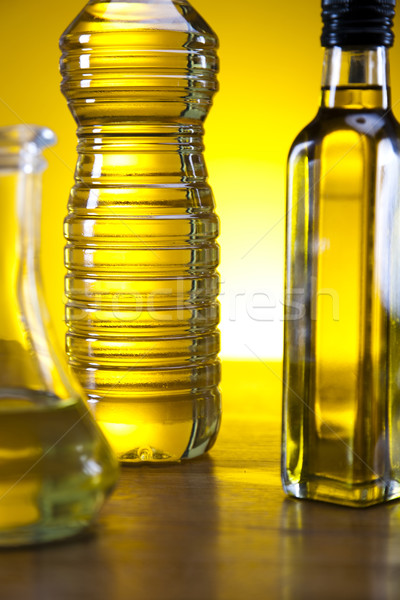 Stock photo: Olive oil bottle