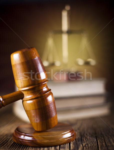 Prawa sędzia młotek adwokat sąd Zdjęcia stock © JanPietruszka
