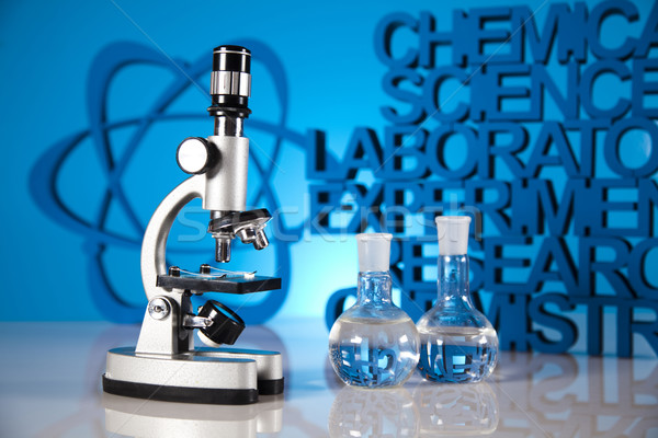 Chimie formulă medicină ştiinţă sticlă laborator Imagine de stoc © JanPietruszka