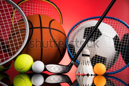 Equipamentos esportivos golfe futebol esportes tênis beisebol Foto stock © JanPietruszka