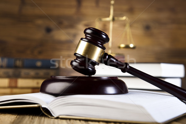 Photo stock: Bois · marteau · justice · juridiques · avocat · juge