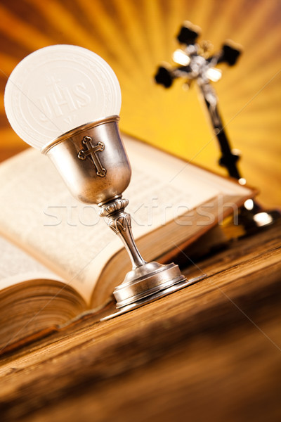 святой общение ярко книга Иисус Церкви Сток-фото © JanPietruszka
