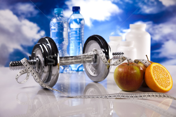 Bottle water and Fitness, and blue sky Stock photo © JanPietruszka