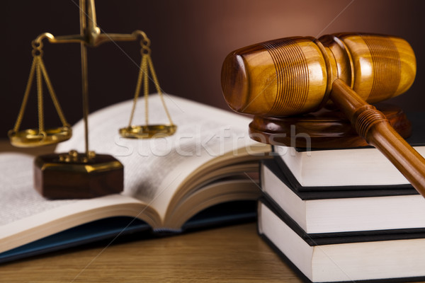 Törvény fa kalapács fehér bíró bíróság Stock fotó © JanPietruszka