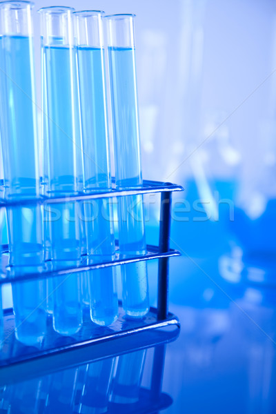 Laboratorium glaswerk uitrusting technologie glas Blauw Stockfoto © JanPietruszka