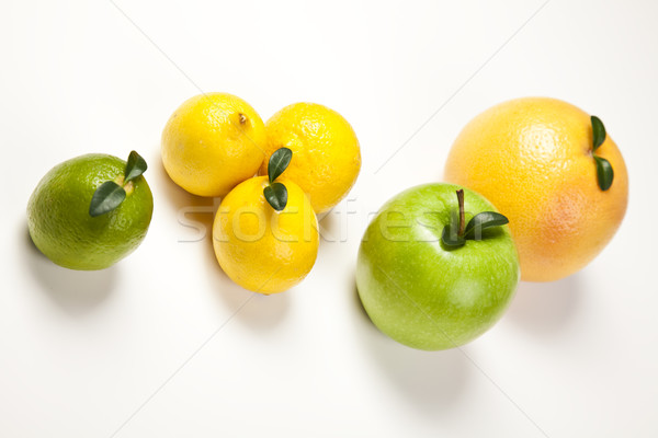 Stock photo: Fruit mix, bright colorful tone concept