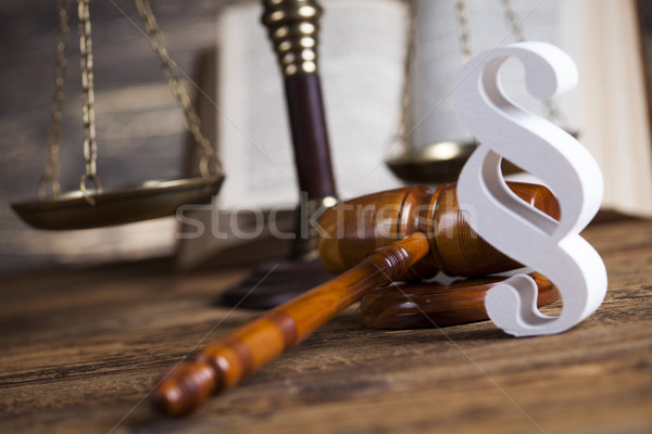Legno martelletto giustizia comma segno legge Foto d'archivio © JanPietruszka