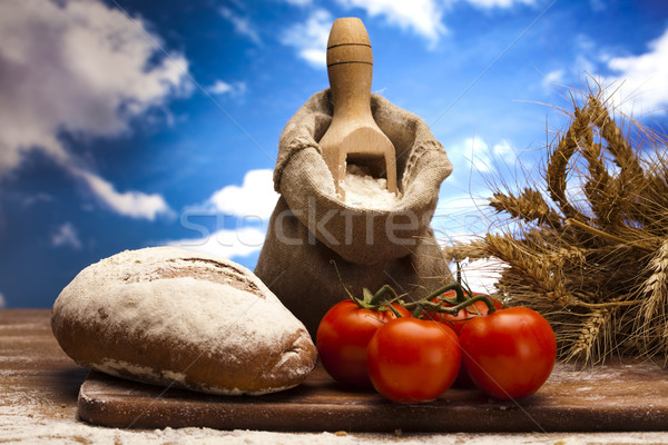Tam buğday ekmeği gıda arka plan ekmek akşam yemeği Stok fotoğraf © JanPietruszka