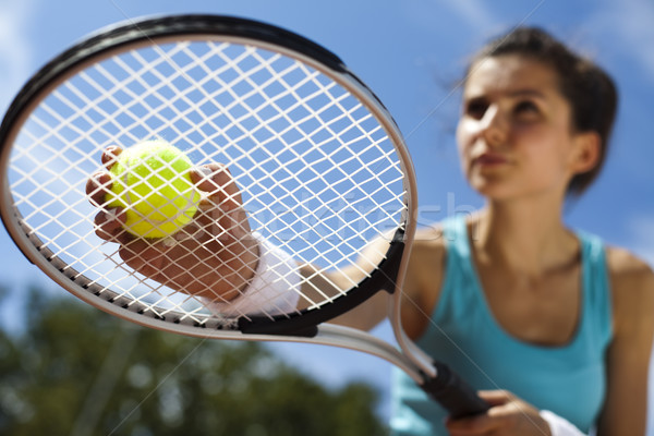 Playing tennis Stock photo © JanPietruszka