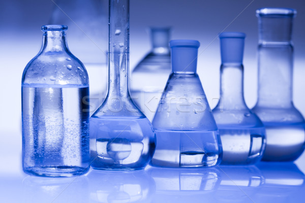 Chemie Labor Glasgeschirr Technologie Gesundheit blau Stock foto © JanPietruszka