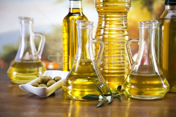 Fresh olives, olive oil  Stock photo © JanPietruszka