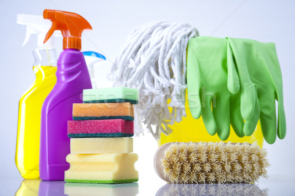Domu czyszczenia produktu pracy domu butelki Zdjęcia stock © JanPietruszka