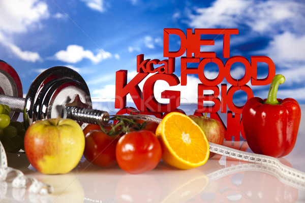 Kalória sport diéta étel fitnessz gyümölcs Stock fotó © JanPietruszka