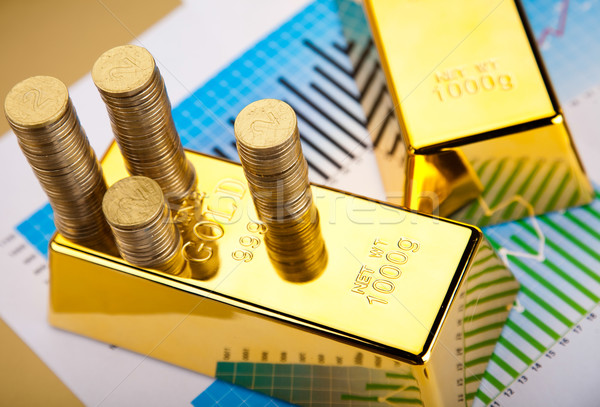 Gold background, ambient financial concept Stock photo © JanPietruszka