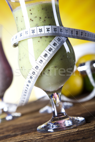 Milk shakes, sport and fitness Stock photo © JanPietruszka