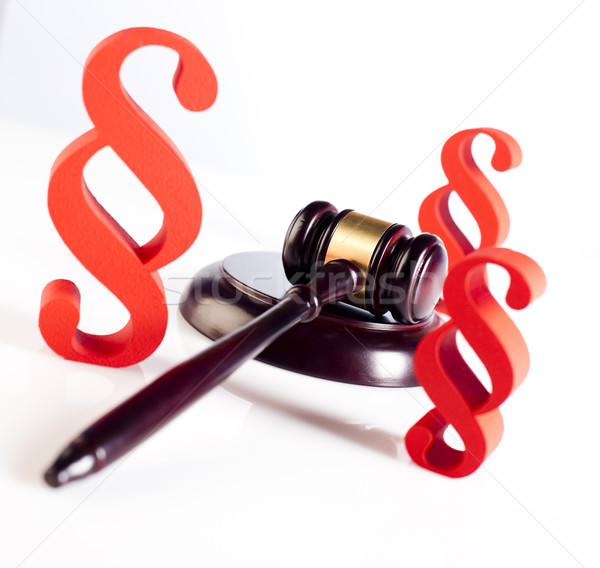 Justice Scale and Gavel, natural colorful tone Stock photo © JanPietruszka