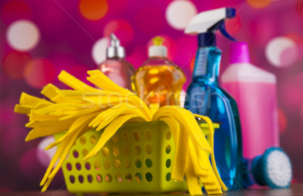 Variety of cleaning products,home work Stock photo © JanPietruszka