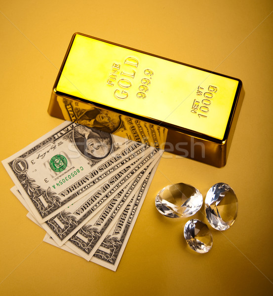 Aur valoare financiar bani metal bancă Imagine de stoc © JanPietruszka