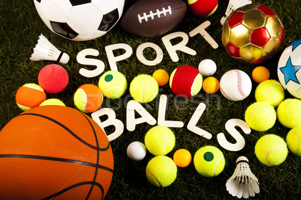 Spel sportartikelen natuurlijke kleurrijk sport voetbal Stockfoto © JanPietruszka