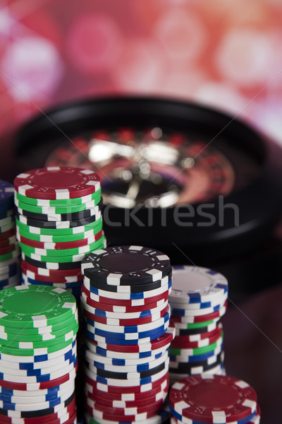 Casino ruleta jugando chips diversión negro Foto stock © JanPietruszka