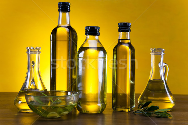 Olive oil and olives  Stock photo © JanPietruszka