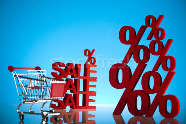 Ensemble vente réduction fond Shopping rouge [[stock_photo]] © JanPietruszka