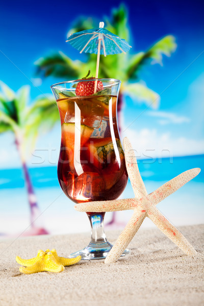Cocktails vruchten natuurlijke kleurrijk voedsel zee Stockfoto © JanPietruszka