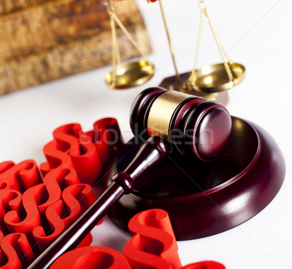 Paragraph of judge, law book justice concept Stock photo © JanPietruszka