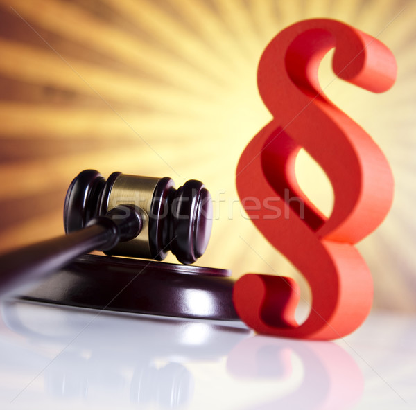 Justice Scale and Gavel, natural colorful tone Stock photo © JanPietruszka