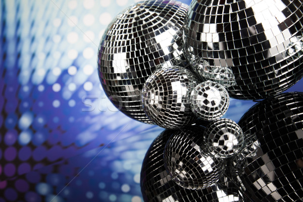 Disco Balls, sound waves and Music background Stock photo © JanPietruszka