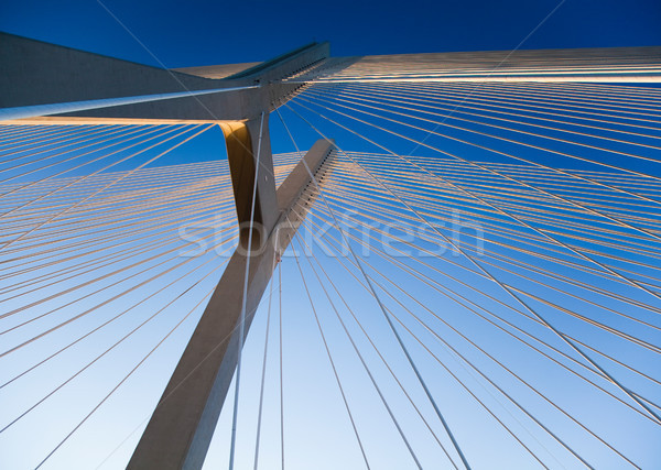 Modern bridge, saturated landmark view Stock photo © JanPietruszka