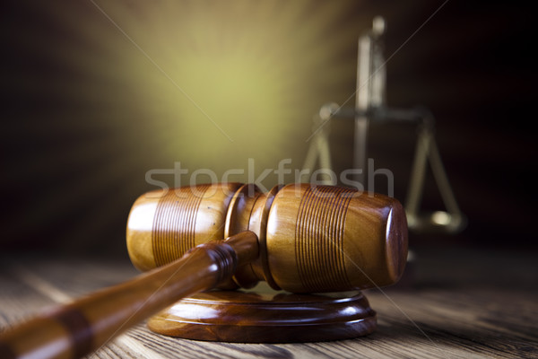 Ahşap tokmak adalet yasal avukat yargıç Stok fotoğraf © JanPietruszka