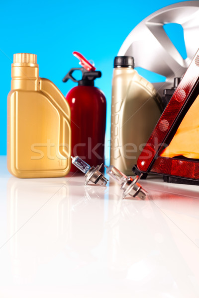 Liquids for car on vivid moto concept Stock photo © JanPietruszka