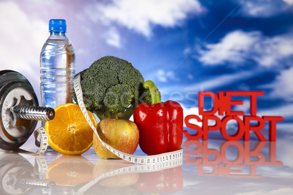 Stock foto: Kalorien · Sport · Ernährung · Essen · Fitness · Obst