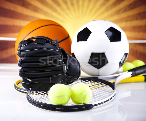 Equipamentos esportivos golfe futebol esportes tênis beisebol Foto stock © JanPietruszka