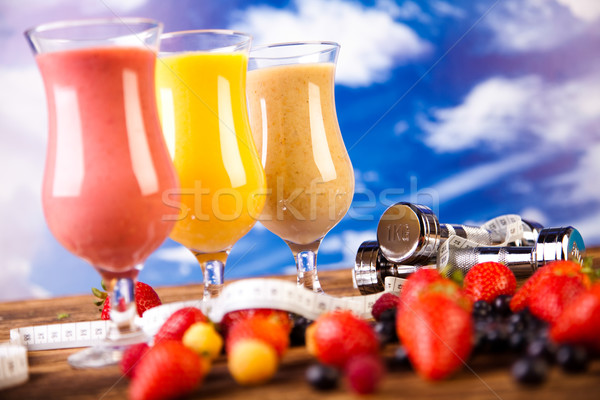 Protein shakes, sport and fitness Stock photo © JanPietruszka