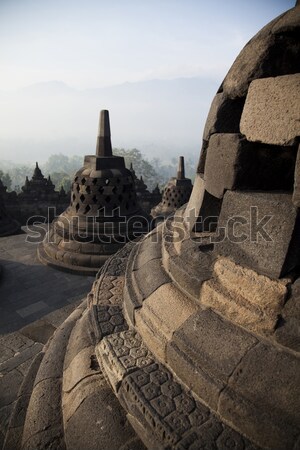 Borobudur Temple, Indonesia, bright colorful vivid theme Stock photo © JanPietruszka