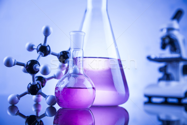 Science concept, Chemical laboratory glassware Stock photo © JanPietruszka