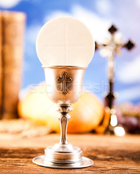 ストックフォト: 聖餐 · 明るい · 図書 · イエス · 教会