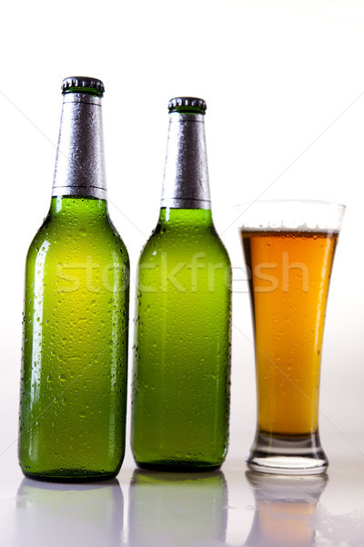 Bier hellen lebendige Alkohol Glas Tabelle Stock foto © JanPietruszka