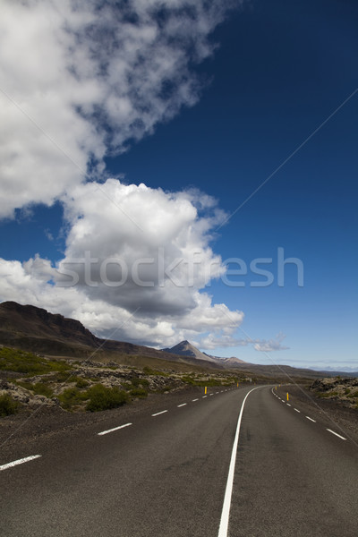 Scenic rutier Islanda cer iarbă peisaj Imagine de stoc © JanPietruszka