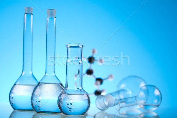Labor Glasgeschirr Experiment medizinischen Labor chemischen Stock foto © JanPietruszka