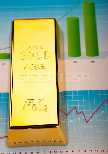 Stock photo: Gold and money, ambient financial concept