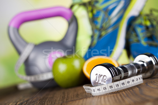 Stockfoto: Vers · voedsel · maatregel · dieet · fitness · sport