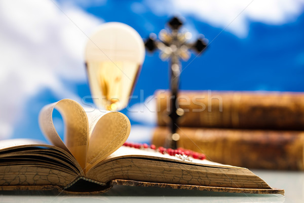 Symbole christianisme religion lumineuses livre jesus [[stock_photo]] © JanPietruszka
