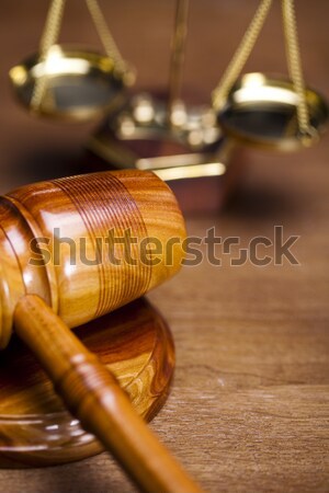 Recht justitie studio hout hamer witte Stockfoto © JanPietruszka