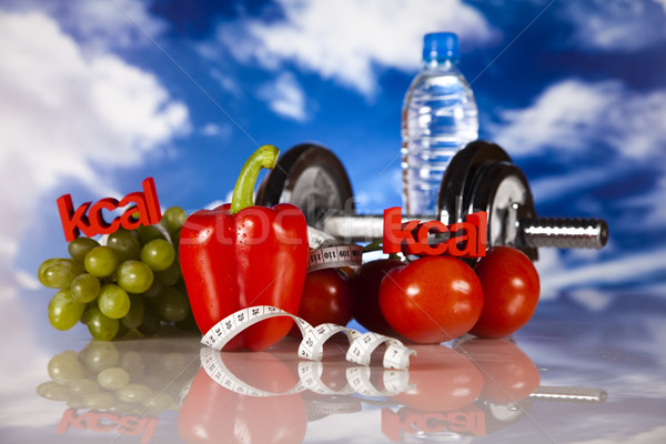 Stockfoto: Vers · voedsel · maatregel · dieet · voedsel · fitness · vruchten